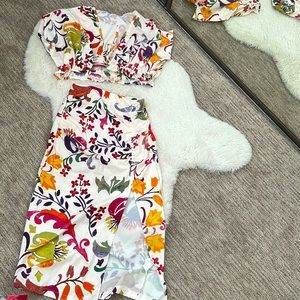 Top and skirt set